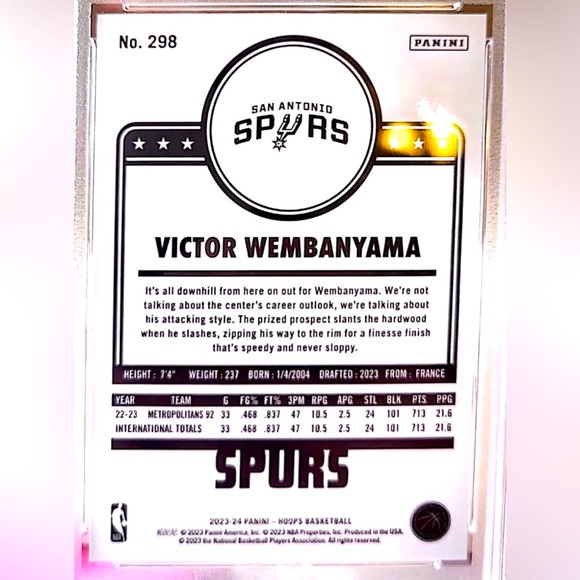 Victor Wembanyama Rookie Card - Picture 2 of 2